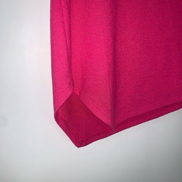 NWT White House Black Market Pink lightweight Sweater Size XXS Asymmetrical - Picture 3 of 7